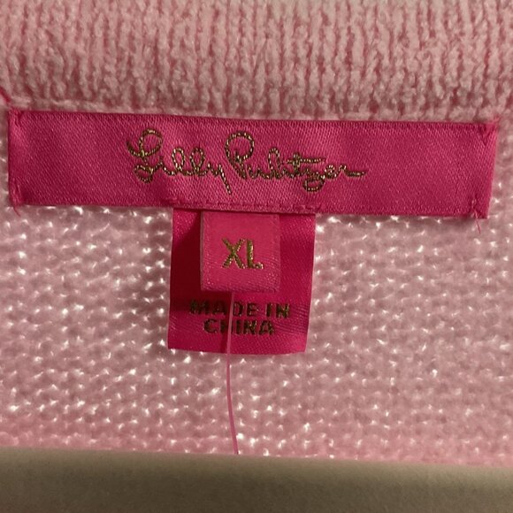 NWT Lilly Pulitzer Calloway Chenille Sweater, Pink Blossom, XL, Style 004498 - Picture 8 of 11